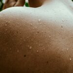 a close up of a person's skin