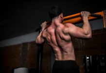 ‘근육은 건강 저축통장’…생활 속 똑똑한 근육 관리 트렌드 topless man in black shorts holding orange bar